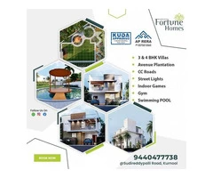 Luxurious 3BHK and 4BHK Duplex Villas with home theater Kurnool
