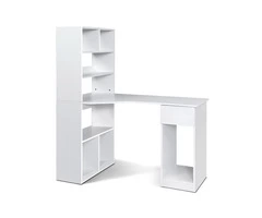 Artiss Office Computer Desk Student Study Table Home Workstation Corner Shelf