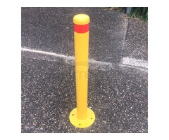 Illuminate Safety: Metal Bollard with Reflective Tape 140mm - Arrow Safety