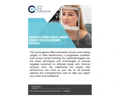 Advanced Cornea Cross-linking Surgery for Keratoconus Patients