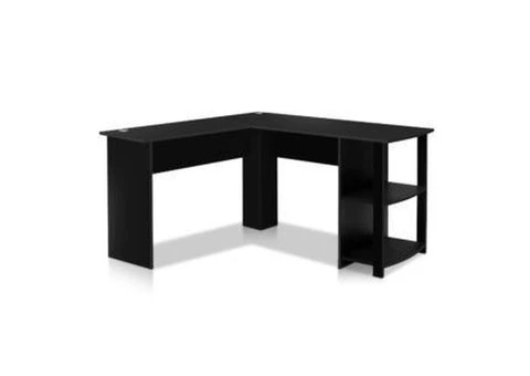 Artiss Office Computer Desk Corner Student Study Table Workstation L-Shape Black