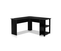Artiss Office Computer Desk Corner Student Study Table Workstation L-Shape Black