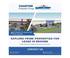Explore Prime Properties for Lease in Broome, Australia with Frederick Street Commercial