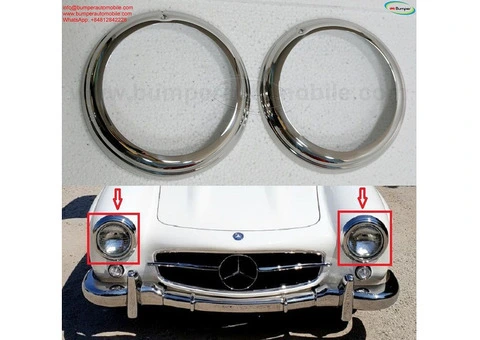 Mercedes 190SL 300SL Headlight Trim Ring 121 198 - 1/4