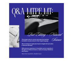 Translation: MTPE Q & A