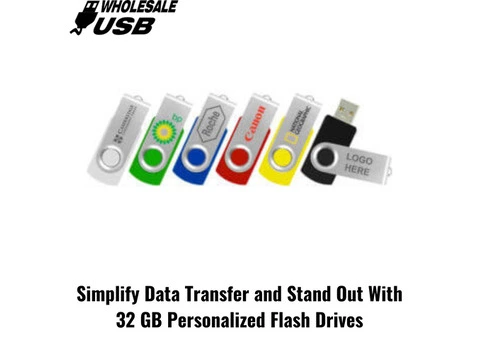 Simplify Data Transfer and Stand Out With 32 GB Personalized Flash Drives