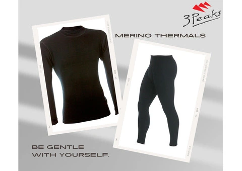 Stay Warm and Stylish with 3 Peaks Merino Thermals and Baselayers