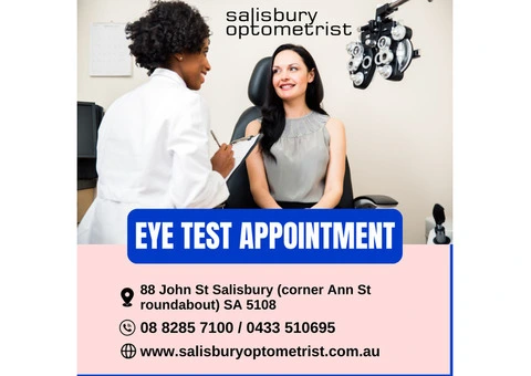 Eye Test Appointment in Salisbury in South Australia