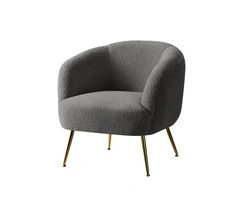 Artiss Armchair Lounge Chair Accent Chairs Arm Armchairs Sherpa Boucle Charcoal