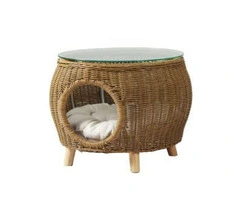 Gardeon Side Table Coffee Pet Bed Wicker Indoor Outdoor Furniture Patio Desk