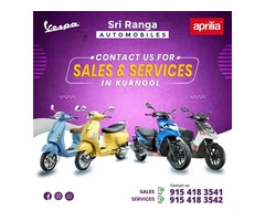 Vespa VXL 125 & 150 Sales & Services in Kurnool || Sri Ranga Automobiles