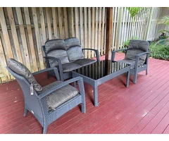 4 piece outdoor dining table and chairs set