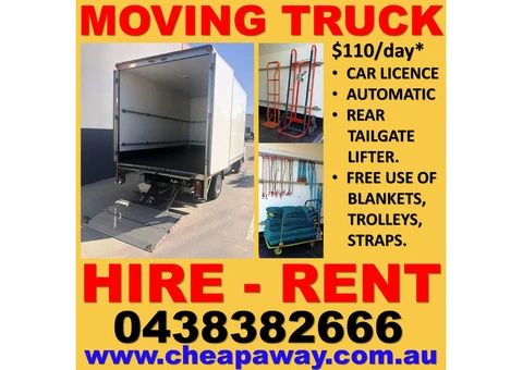 3T CAR LICENCE REMOVALIST TRUCK HIRE RENTAL AUTOMATIC DIY @ IPSWICH