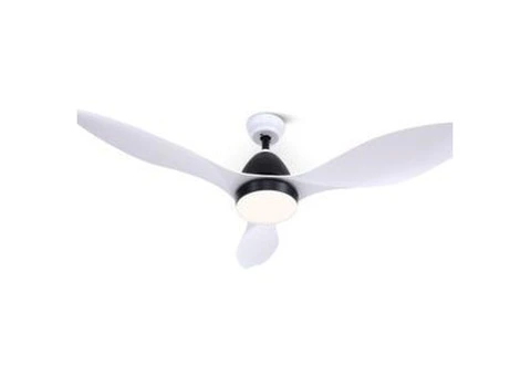 Devanti Ceiling Fan Light Remote Control Ceiling Fans White 48” 3 Blades
