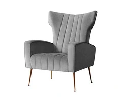 Artiss Armchair Lounge Accent Chairs Armchairs Chair Velvet Sofa Grey Seat