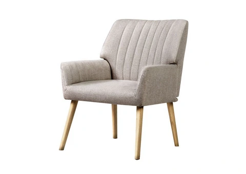 Artiss Armchair Lounge Chair Armchairs Accent Chairs Sofa Couch Fabric Beige