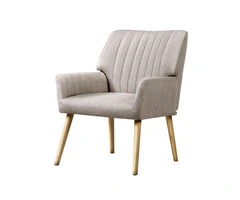 Artiss Armchair Lounge Chair Armchairs Accent Chairs Sofa Couch Fabric Beige