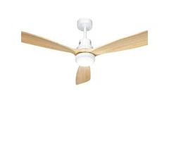 Devanti 52” Ceiling Fan LED Light Remote Control Wooden Blades Timer Fans
