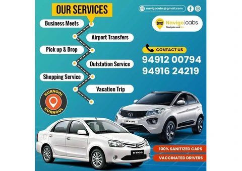 Affordable Cab Services || taxi reservation || taxi reservation  || 24/7 taxi services in Kurnool