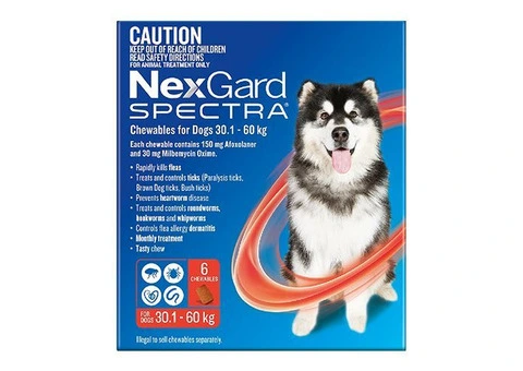 Nexgard Spectra Extra Large Dogs (30.1 - 60kg) Red | VetSupply
