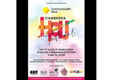 Holi Festival Canberra - 2nd & 3rd March 2024