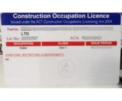 building and construction licence for hire