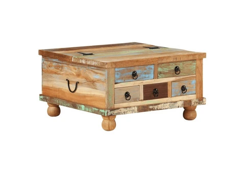 Coffee Table Reclaimed Wood 70x70x38 cm