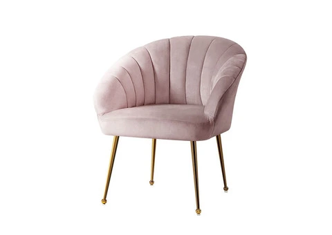 Artiss Armchair Lounge Chair Armchairs Accent Chairs Velvet Sofa Pink Couch