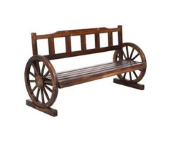 Gardeon Garden Bench Wooden Wagon Chair 3 Seat Outdoor Furniture Backyard Lounge Charcoal