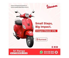 Vespa SLX 125 Sales & Services in Kurnool || Sri Ranga Automobiles