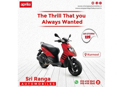 Best Aprilia Dealership Sri Ranga || Sri Ranga Automobiles, Vespa Aprilia Dealership