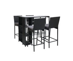 Gardeon Outdoor Bar Set Table Stools Furniture Dining Chairs Wicker Patio Garden