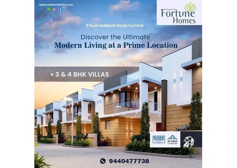 Home Theater-inclusive Premium Villas Kurnool || Vedansha Fortune Homes