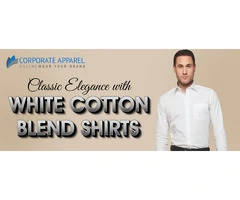 Get the white cotton blend shirts that has the classic elegance