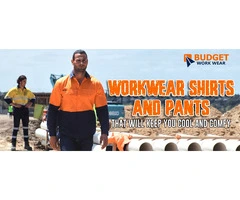 Get our workwear shirts and pants that will keep you cool and comfy