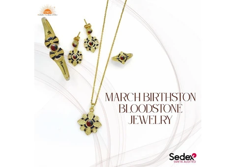 March Birthstone Bloodstone Jewelry - Stunning Selection Available
