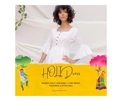 Salwar Suits and White Holi Festival Dresses at JOVI Fashion.