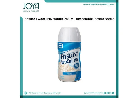 Ensure Twocal HN Vanilla 200ml Resealable Plastic Bottle | Australia