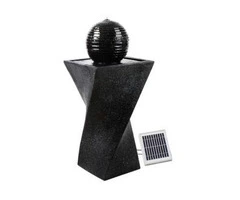 Gardeon Solar Powered Water Fountain Twist Design with Lights