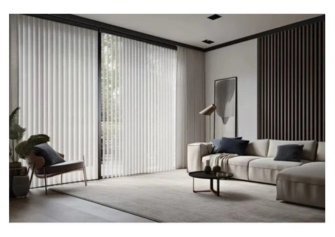Elevate your windows with Max Coombes vertical blinds!