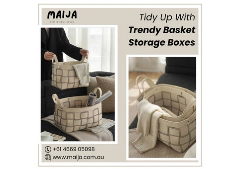 Tidy Up With Trendy Basket Storage Boxes