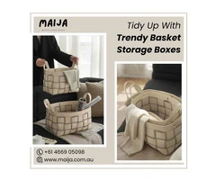Tidy Up With Trendy Basket Storage Boxes