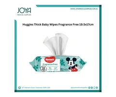 Buy Huggies Thick Baby Wipes Fragrance Free 19.5x17cm | Australia