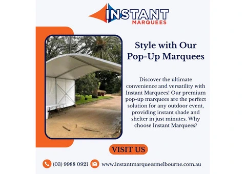 Style with Our Pop-Up Marquees