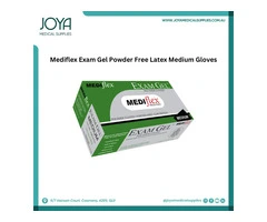Mediflex Exam Gel Powder Free Latex Medium Gloves | Australia