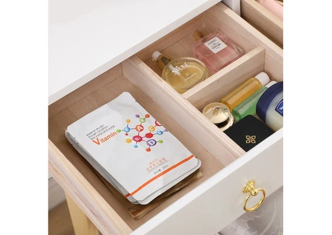 DRESSING VANITY TABLE STOOL SET WITH MAKE-UP LED LIGHTED MIRROR-WHITE - 11/14