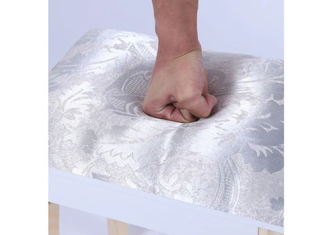 DRESSING VANITY TABLE STOOL SET WITH MAKE-UP LED LIGHTED MIRROR-WHITE - 14/14