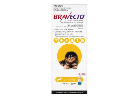 Bravecto Spot-on Yellow Pack for X-Small Dogs - DiscountPetCare