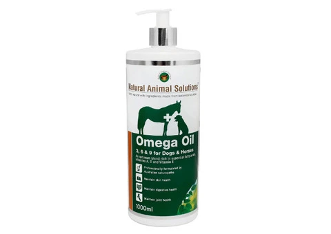 Natural Animal Solutions Omega 3,6 & 9 Oil For Horses & Dogs - VetSupply