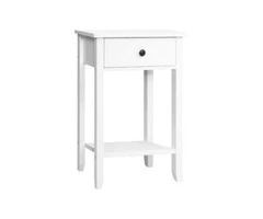 Bedside Tables Drawer Side Table Nightstand White Storage Cabinet White Shelf